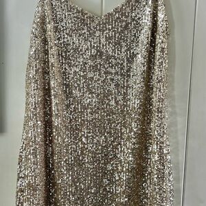 Banana Republic Gold Sequin Dress